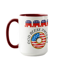 Republicanska Välsigna dig America Doughnut