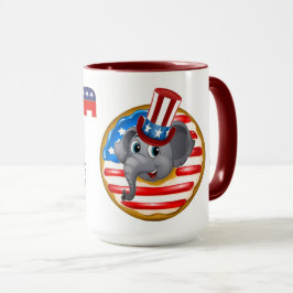 Republicanska Välsigna dig America Doughnut Mugg