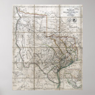 Republik 1841 av Texas Poster