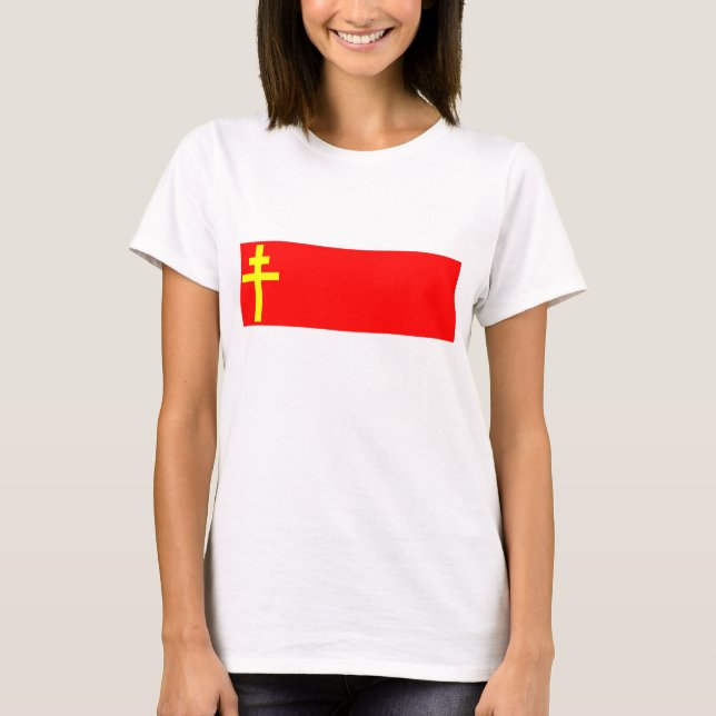 Republik av Alsace Lorraine, frankrikeflagga Tee (Framsida)
