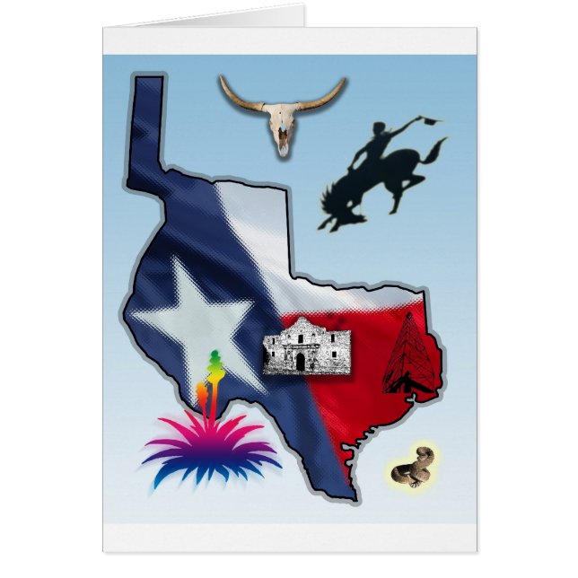 Republik av Texas Hälsningskort (Framsidan)