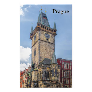 Republik för Prague gammal stadshustjeck Fototryck