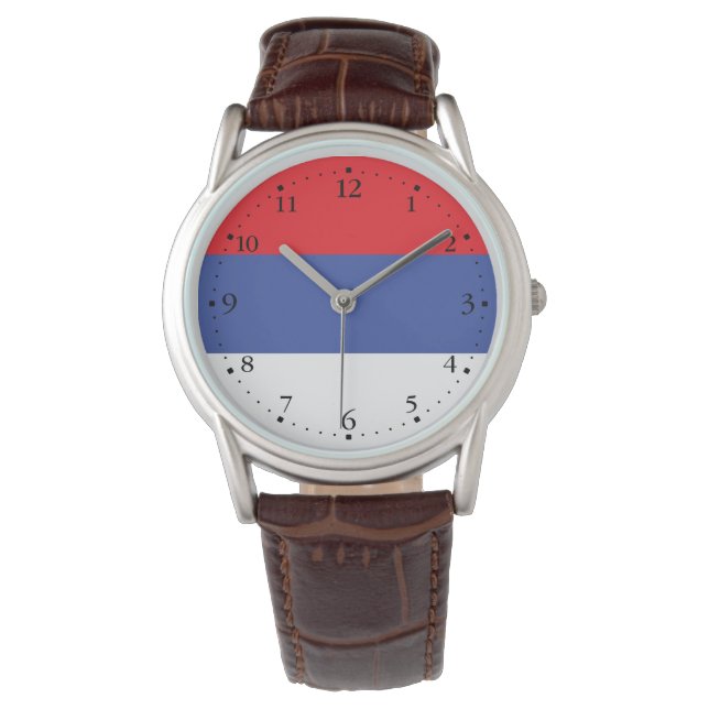 Republika Srpska-flagga Armbandsur (Framsida)