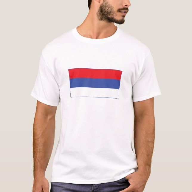 Republika Srpska Flagga T Shirt (Framsida)