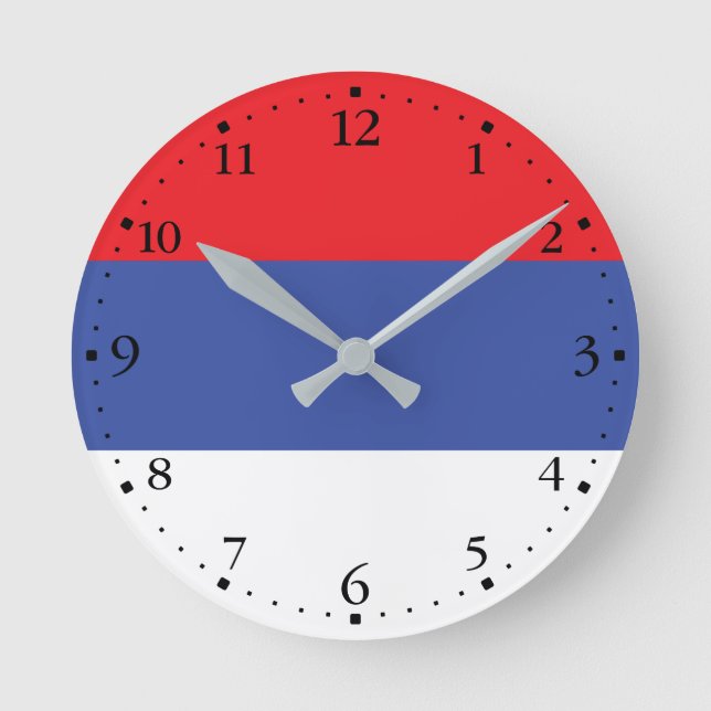 Republika Srpskas flagga Rund Klocka (Framsida)