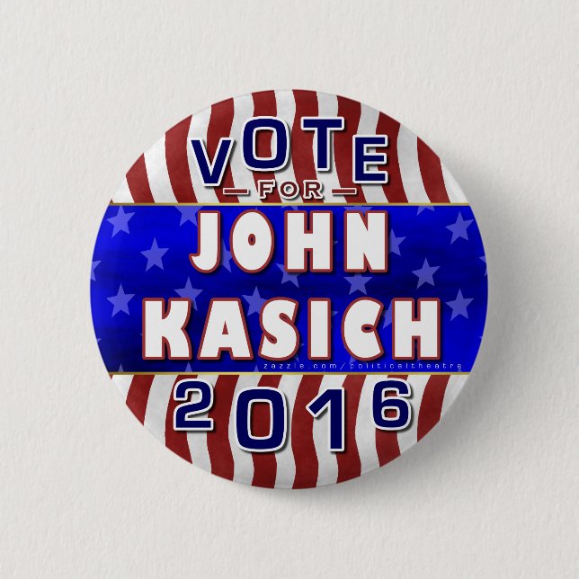 Republikan 2016 för John Kasich presidentval Knapp (Framsida)
