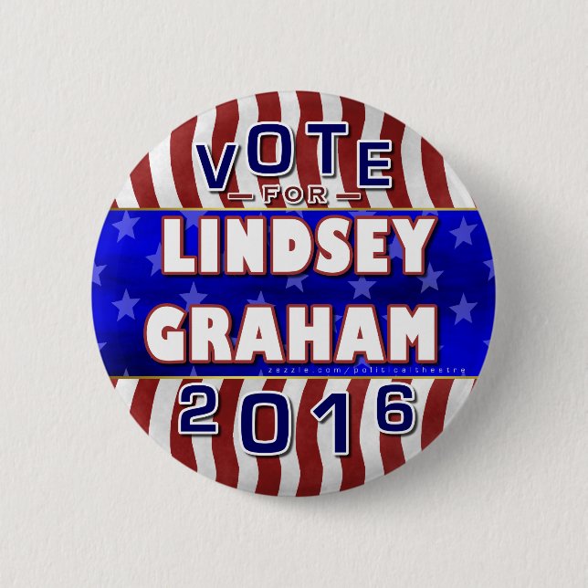Republikan 2016 för Lindsey Graham presidentval Knapp (Framsida)