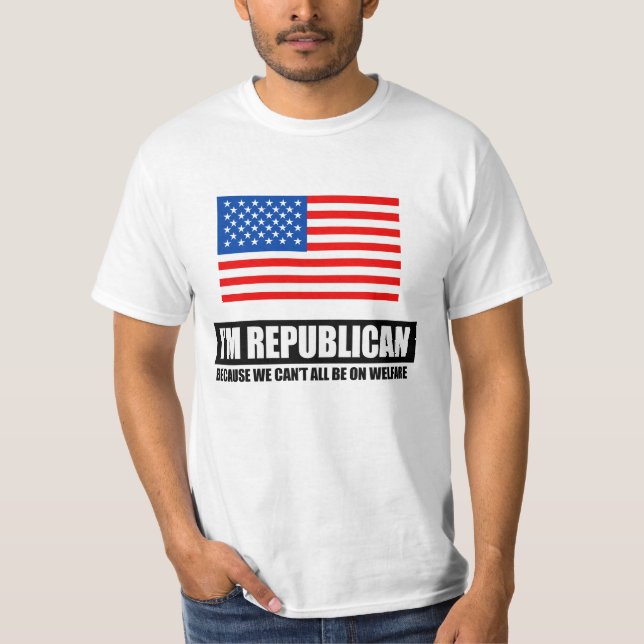 REPUBLIKAN - DÄRFÖR ATT ALLA VI CANT ÄR PÅ VÄLFÄRD T SHIRT (Framsida)