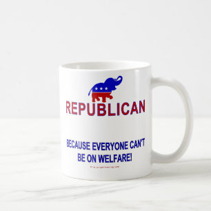 Republikan därför att… kaffemugg