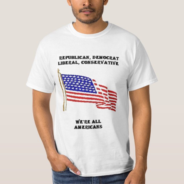 REPUBLIKAN DEMOKRAT, LIBERAL PERSON, KONSERVATIV, T SHIRT (Framsida)