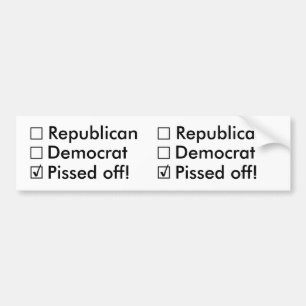 Republikan demokrat: Nope! Precis skitförbannat! Bildekal