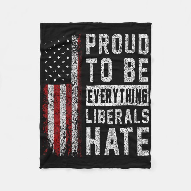 Republikan Proud To Be Allt Liberaler Hatade  Fleecefilt (Framsidan)