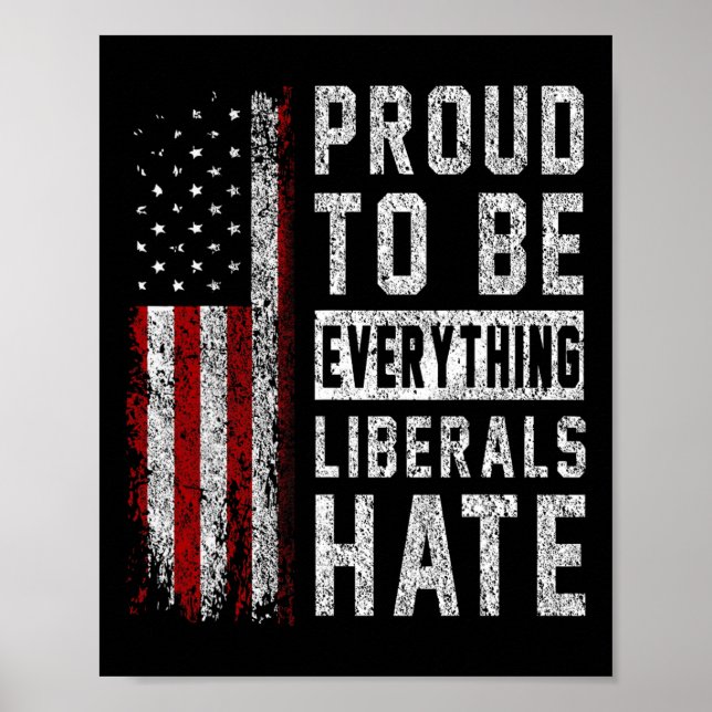 Republikan stolt över att vara allt som liberaler  poster (Framsidan)