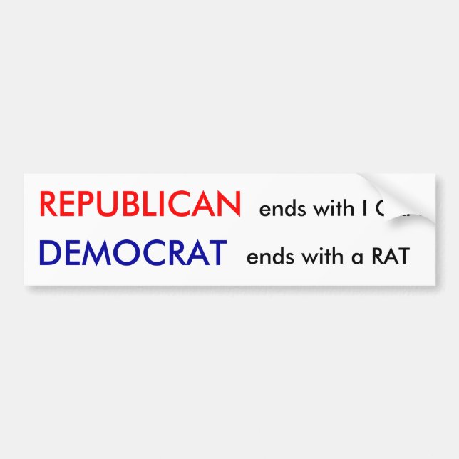 REPUBLIKANEN avslutar med MIG KAN Bildekal (Framsidan)