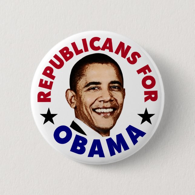 Republikaner För Barack Obama Knapp (Framsida)
