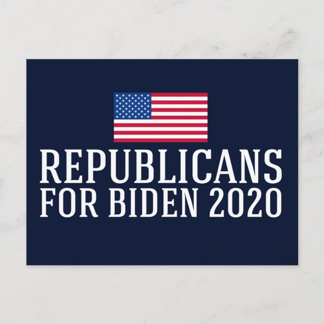 Republikaner för Biden 2020 Vykort (Framsida)