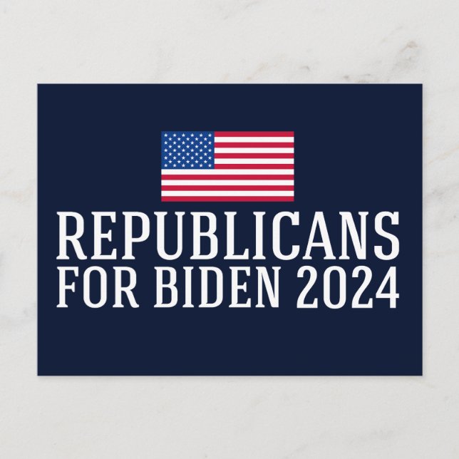 Republikaner för Biden 2024 Vykort (Framsida)