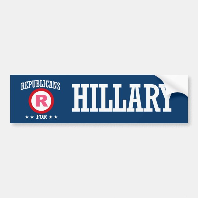 REPUBLIKANER FÖR HILLARY BILDEKAL (Framsidan)