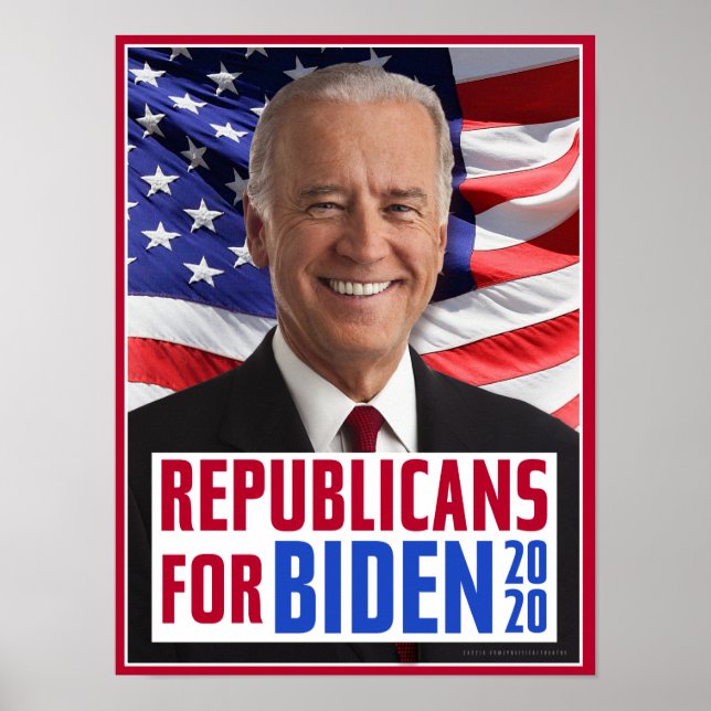 Republikaner för Joe Biden 2020 USA:s president Ph Poster (Framsidan)