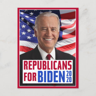 Republikaner för Joe Biden 2020 USA:s president Ph Vykort