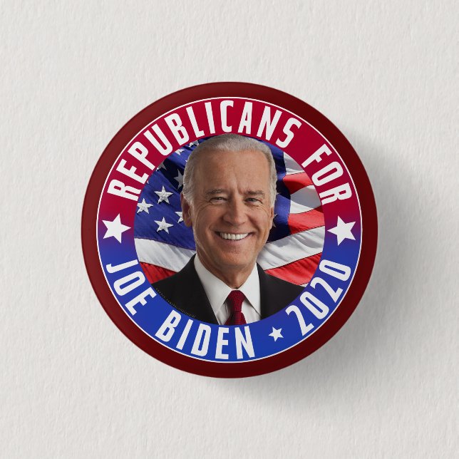 Republikaner för Joe Biden US President Photo 2020 Knapp (Framsida)