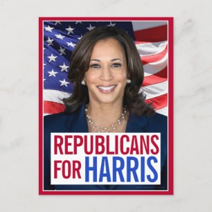 Republikaner för Kamala Harris som president Foto Vykort