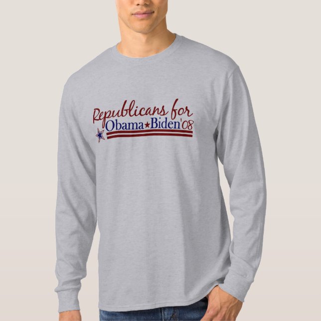 Republikaner för Obama Biden T-shirt (Framsida)