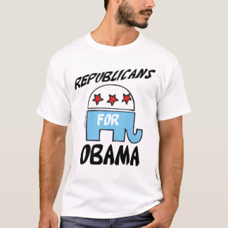 Republikaner för Obama T-tröja T-shirt