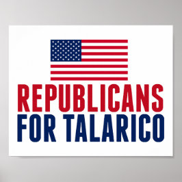Republikaner för Talarico 2026 Senatsvalet Poster