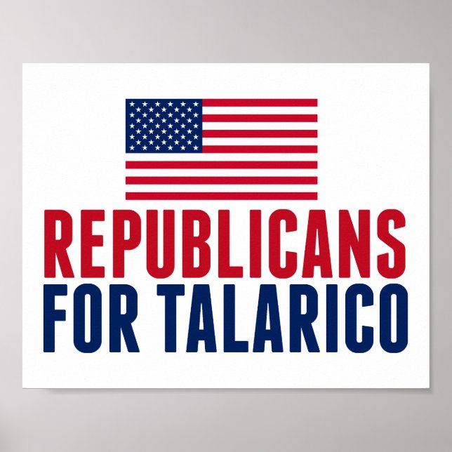 Republikaner för Talarico 2026 Senatsvalet Poster (Framsidan)