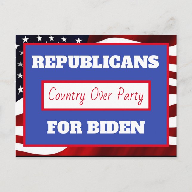 Republikaner Joe Biden, Land över Party Vykort (Framsida)