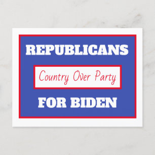 Republikaner Joe Biden, Land över Party Vykort