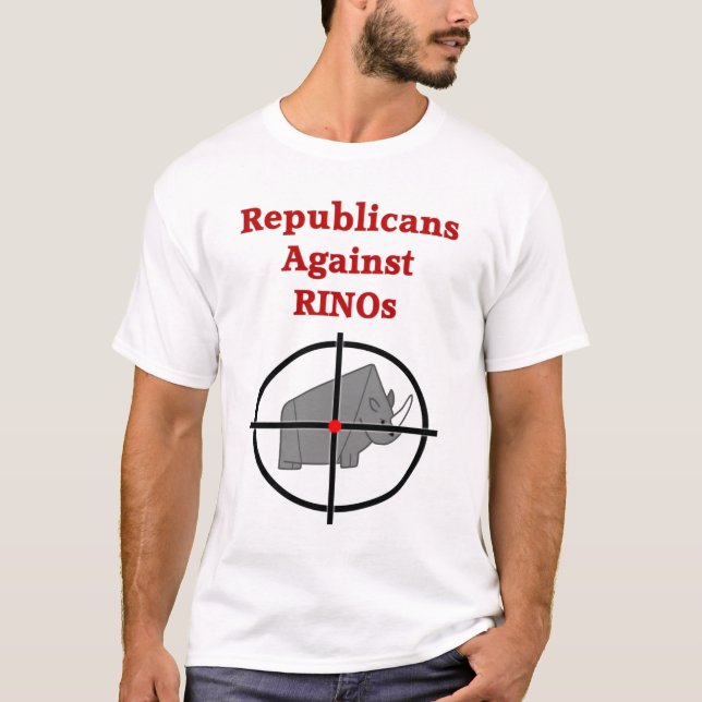 Republikaner mot RINOs T-tröja 1 Tee Shirt (Framsida)