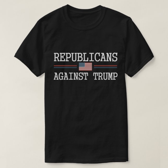 Republikaner mot trumf t-shirt (Design framsida)