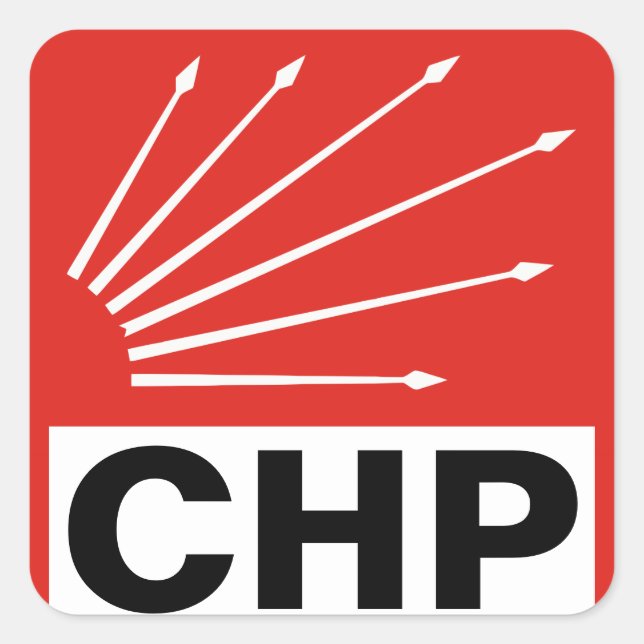 Republikaner (Turkiet) Fyrkantigt Klistermärke (Framsida)