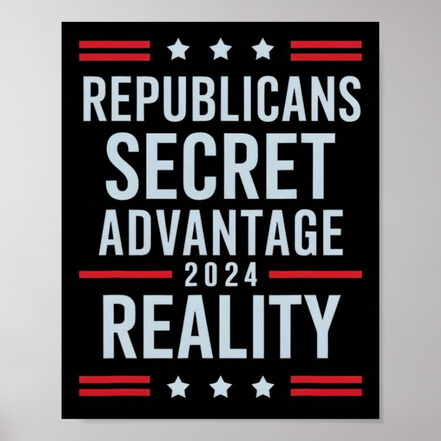 Republikanernas Hemliga Fördel Verklighet 2025  Poster (Framsidan)