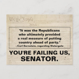 Republikanernas senator måste sätta Land över Part Inbjudan Vykort