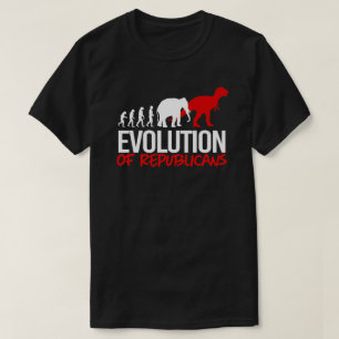 Republikanernas utveckling till dinosaurier t shirt