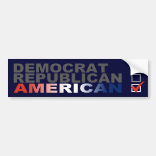 Republikansk AMERIKANbildekal för demokrat Bildekal