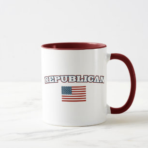 Republikansk amerikanska flaggan mugg