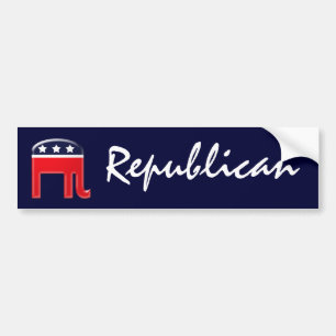 Republikansk elefant bildekal