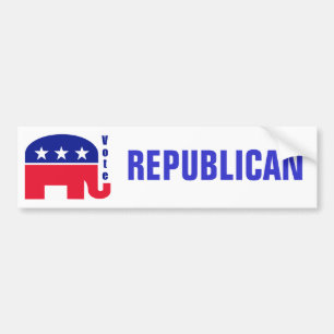 Republikansk elefant bildekal