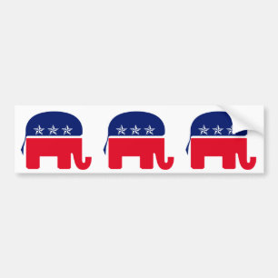 Republikansk elefant bildekal
