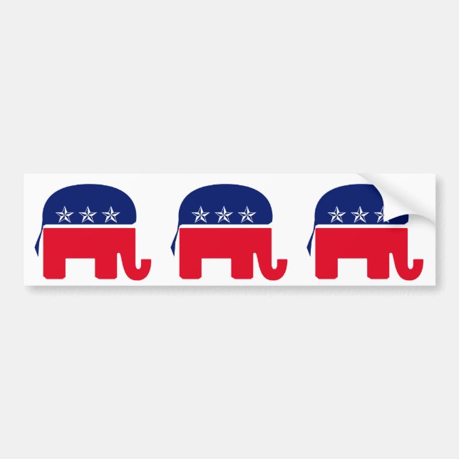 Republikansk elefant bildekal (Framsidan)