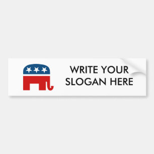 Republikansk elefant bildekal