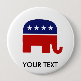 Republikansk elefant för elefant/GOP Knapp