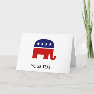 Republikansk elefant för elefant/GOP Kort