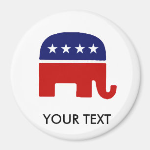 Republikansk elefant för elefant/GOP Magnet