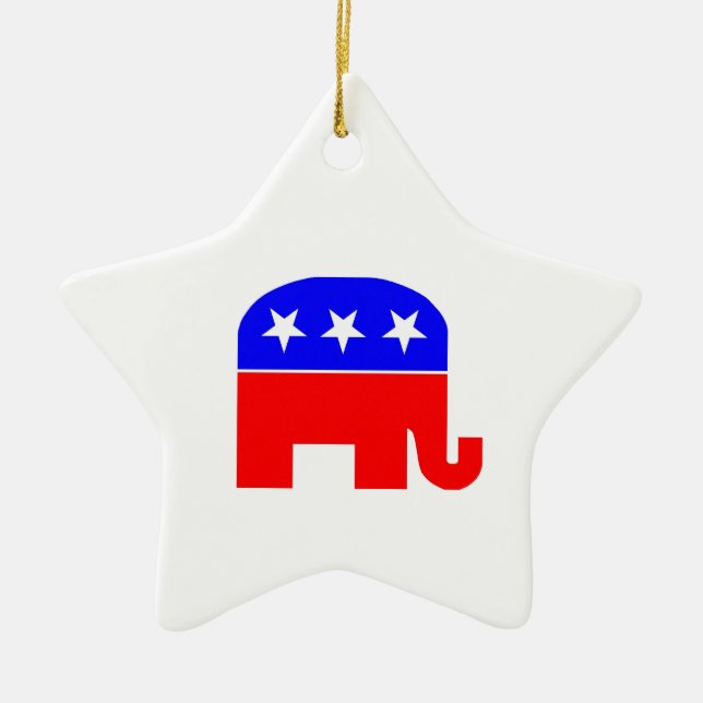 Republikansk elefant julgransprydnad keramik (Framsidan)