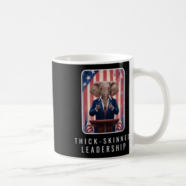 Republikansk Elefant Ledarskap Amerika Politisk G Kaffemugg (Höger)